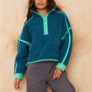 Alter’d State Cozy Green Fleece Pullover (New with tags)